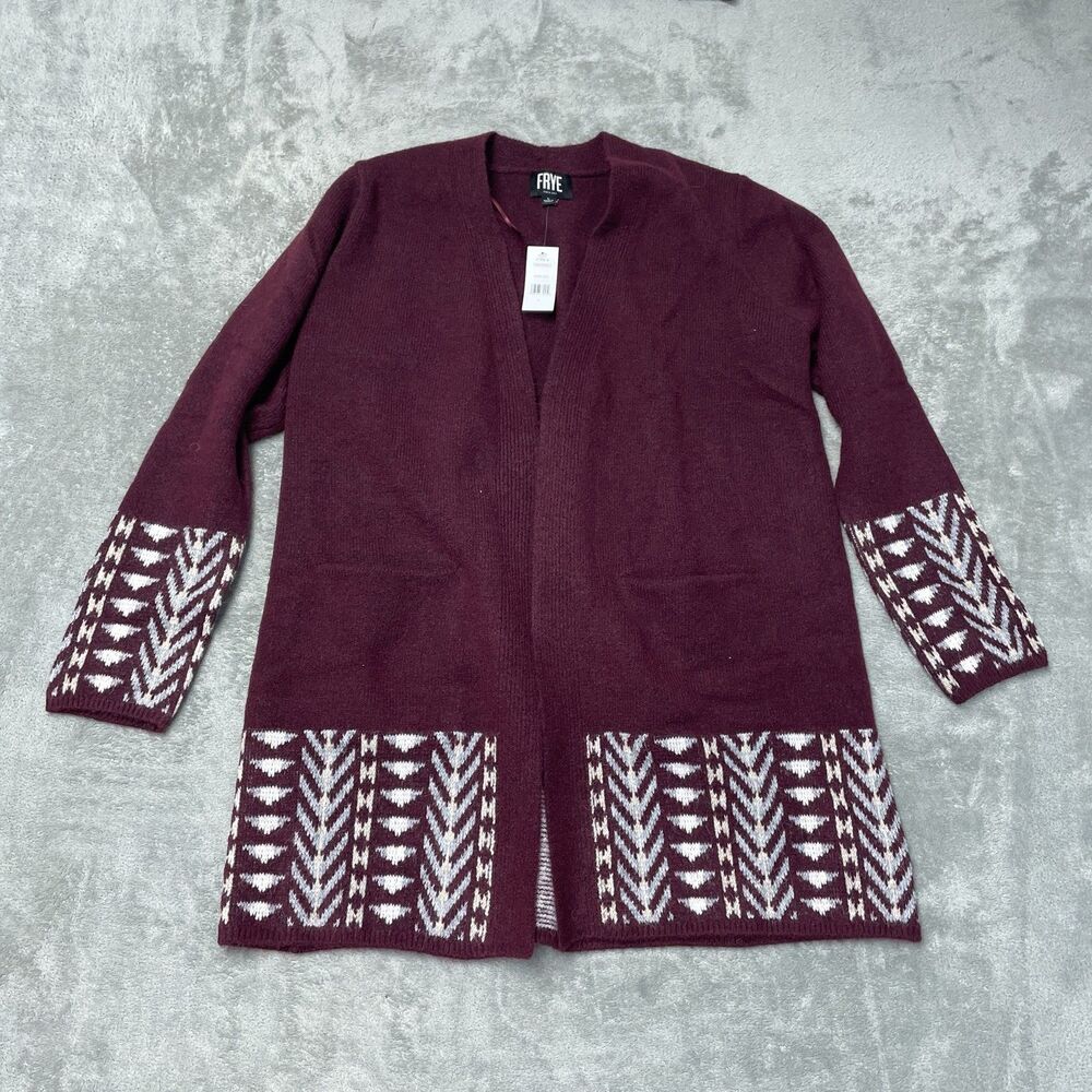 FRYE Women's L Cardigan Dark Red a2250